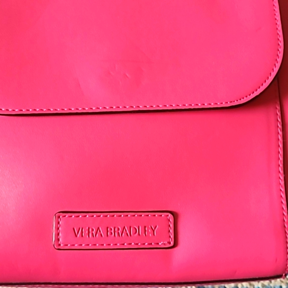 Vera Bradley flap crossbody bag 8×10 in. Barbie Pink - Picture 7 of 7